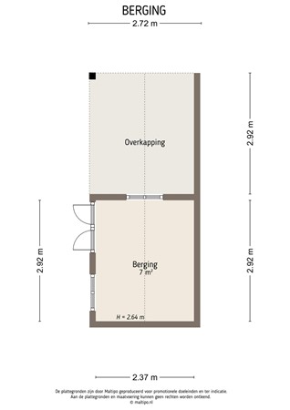 Floorplan - Achterstraat 43, 4147 AA Asperen